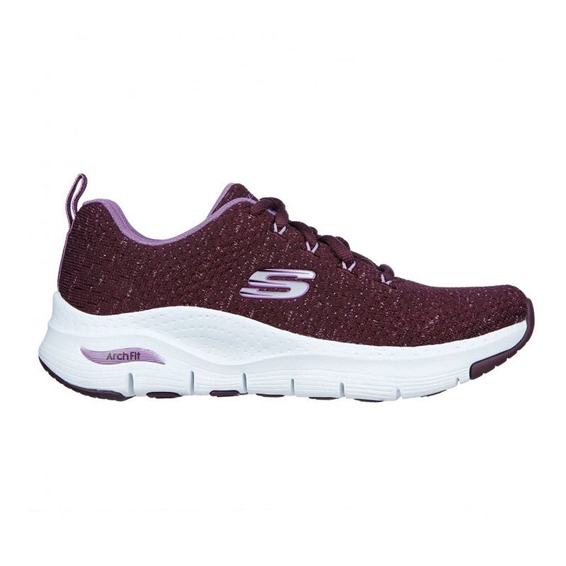 SKECHERS Womens Arch Fit - Glee For All Plum Lace - Up Trainers 149713/PLUM SKW47 - Runner