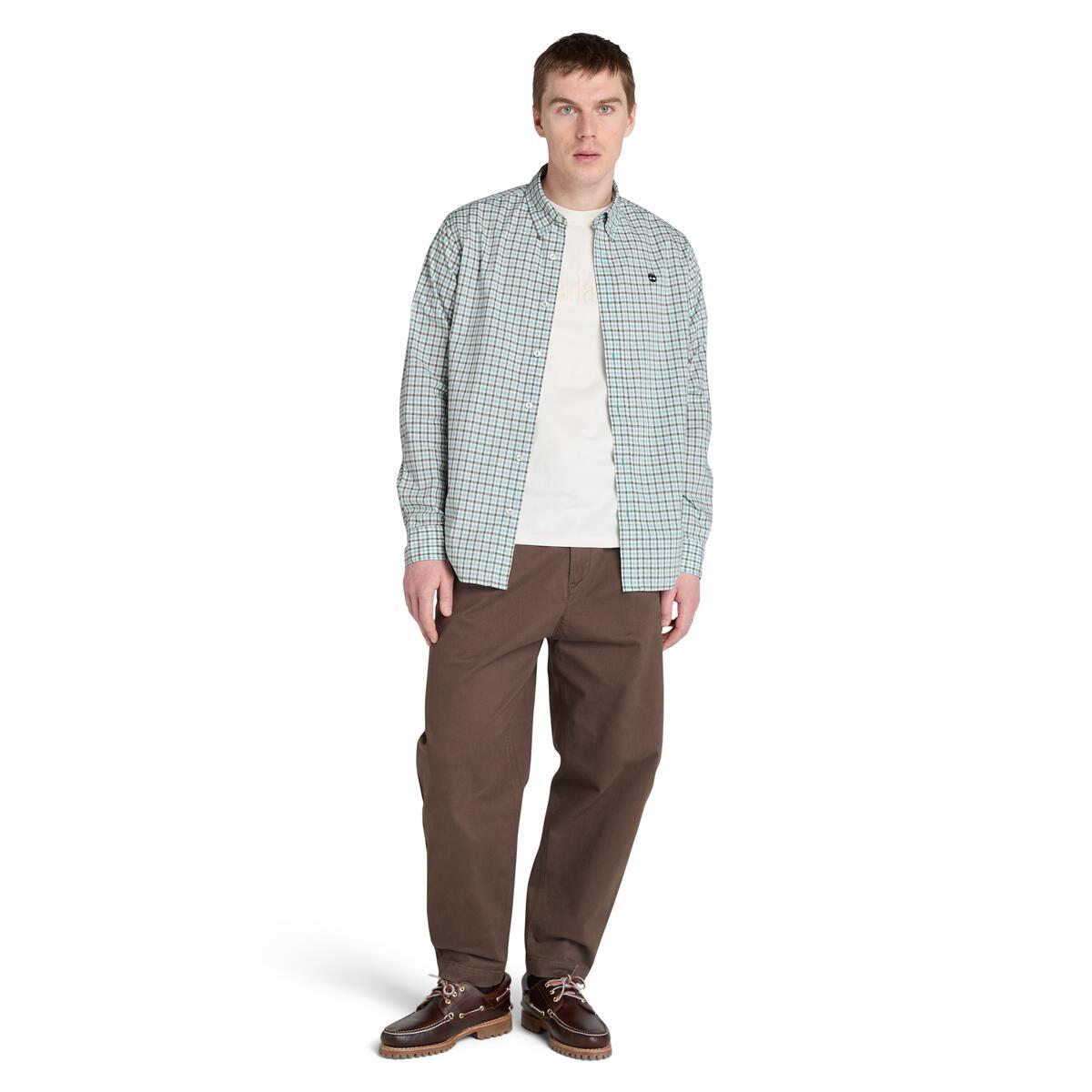 Stretch Poplin Gingham Shirt - Runner