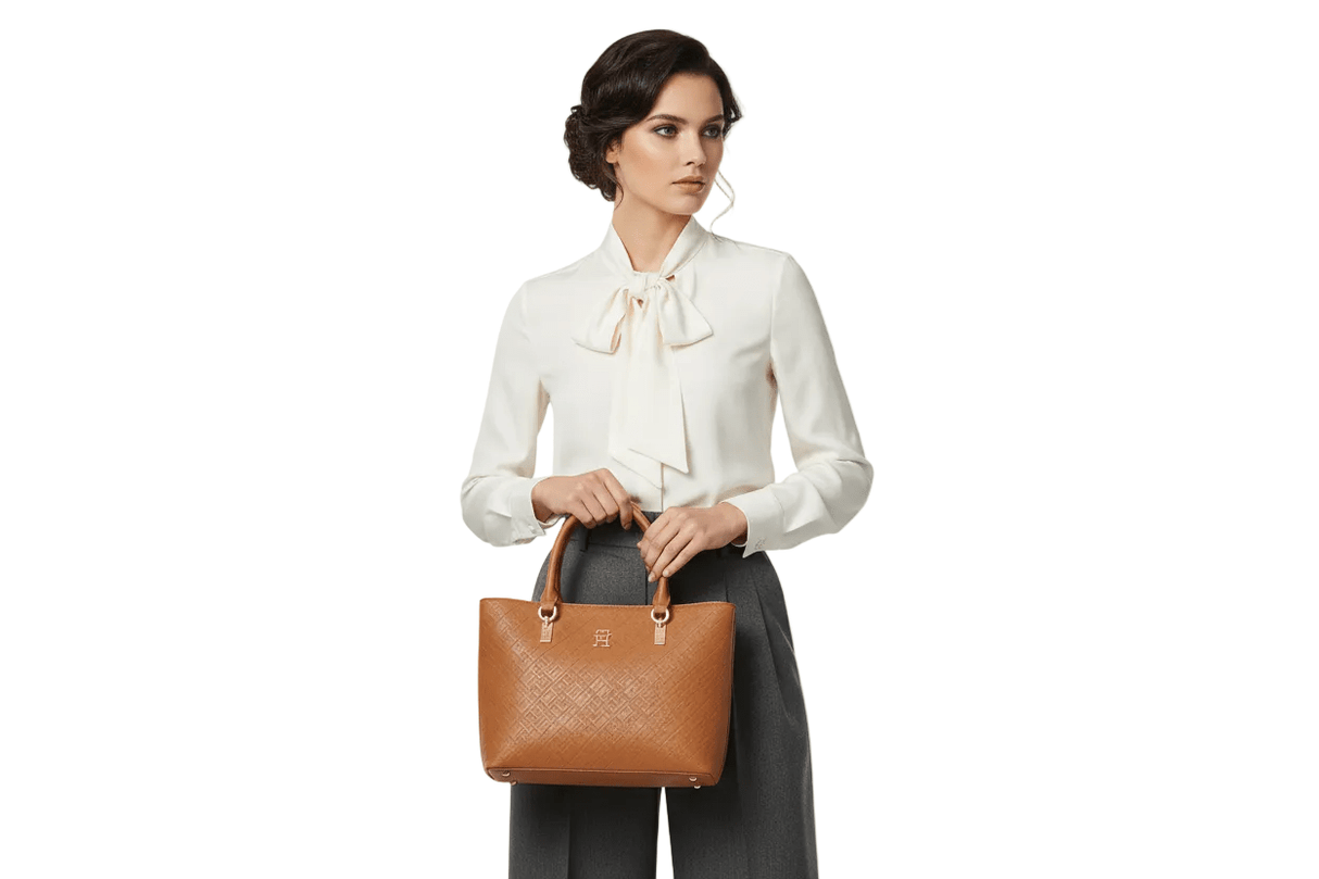 TOMMY HILFIGER Iconic TH Monogram Embossed Tote TB202 - Runner