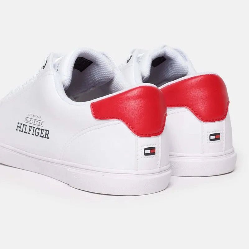 Tommy Hilfiger Men's Hilfiger Monogram Sneakers White TOM173 - Runner