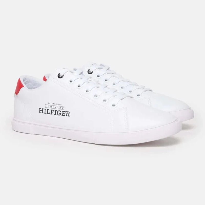 Tommy Hilfiger Men's Hilfiger Monogram Sneakers White TOM173 - Runner