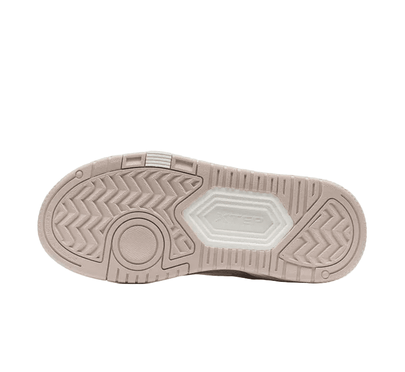 XTEP Women's Skateboarding Shoes Canvas White/Misty Brown/Tea Brown 310028 - 7 XEW15 - Runner