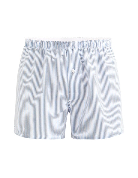 100% Cotton Boxer Shorts - Light Blue - Runner