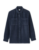 100% Cotton Corduroy Overshirt - Navy - Runner