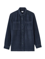 100% Cotton Corduroy Overshirt - Navy - Runner