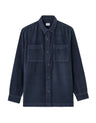 100% Cotton Corduroy Overshirt - Navy - Runner