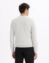 100% cotton crew neck sweater - medium grey - Runner