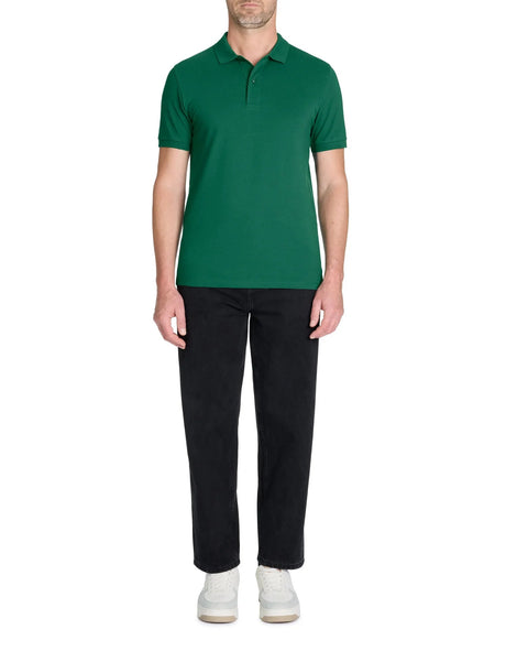 100% Cotton Straight Polo Shirt - Green - Runner