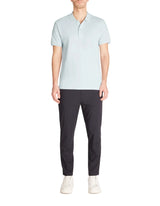100% Cotton Straight Polo Shirt - Light Blue - Runner