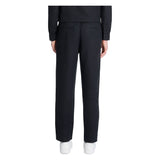 100% Linen Straight Pants - Black - Runner