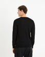 100% Merino Wool Crew Neck Sweater - Black - Runner