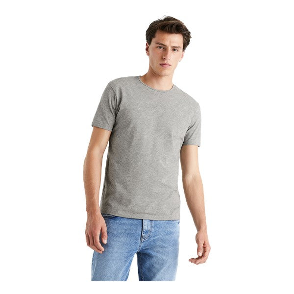 CELIO Slim Round-Neck T-Shirt In Stretch Cotton