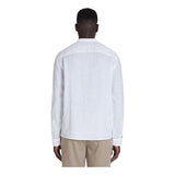 CELIO Regular Linen Shirt With Mandarin Collar