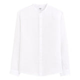 CELIO Regular Linen Shirt With Mandarin Collar