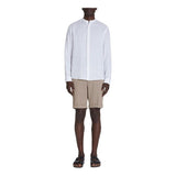 CELIO Regular Linen Shirt With Mandarin Collar