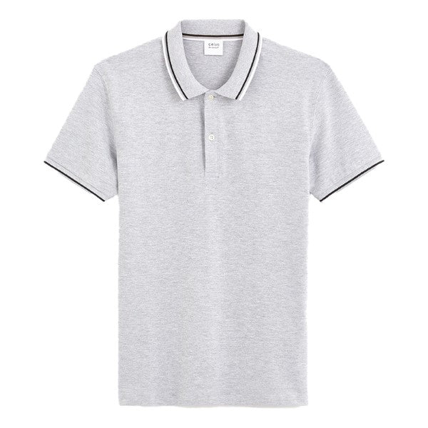 CELIO Slim Pique Polo Shirt In Stretch Cotton
