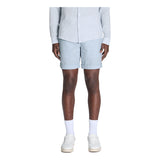 Linen And Cotton Bermuda Shorts - Light Blue