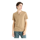 CELIO Cotton Blend Straight Neck T-Shirt