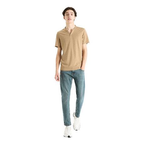 CELIO Cotton Blend Straight Neck T-Shirt
