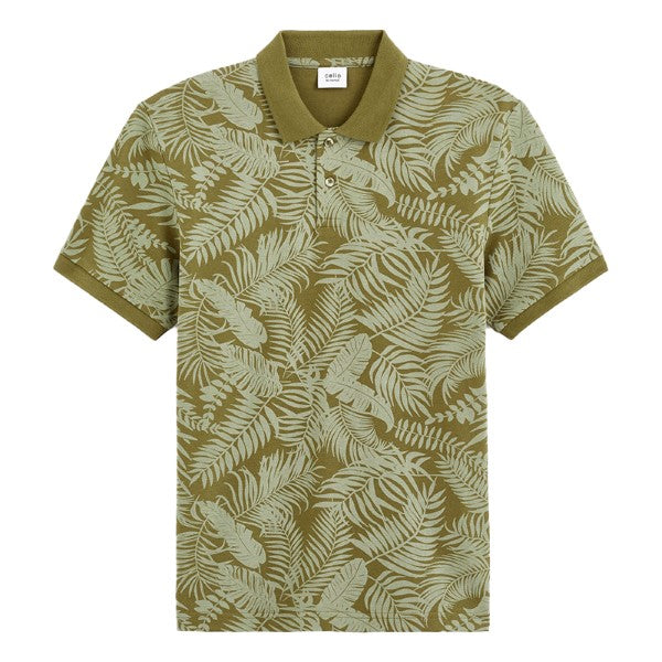 CELIO Regular Piquأ© Polo Shirt In Printed Cotton