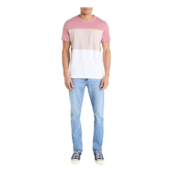 CELIO Color Block Round Neck T-Shirt
