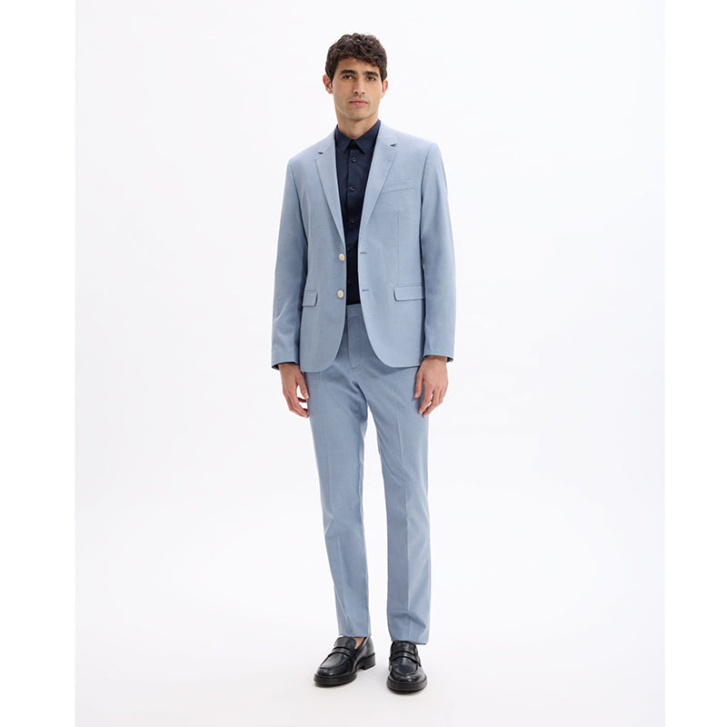 Slim Stretch Suit Jacket - Chambray