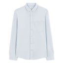 Regular Stretch Cotton Pique Shirt - Light Blue