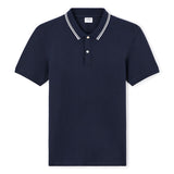 Slim Stretch Cotton Polo Shirt - Navy