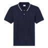 Slim Stretch Cotton Polo Shirt - Navy
