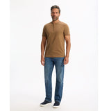 100% Cotton Straight Neck T-Shirt - Brown