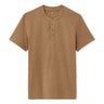 100% Cotton Straight Neck T-Shirt - Brown