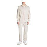 Textured 2-Pocket Overshirt - Beige