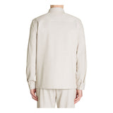 Textured 2-Pocket Overshirt - Beige