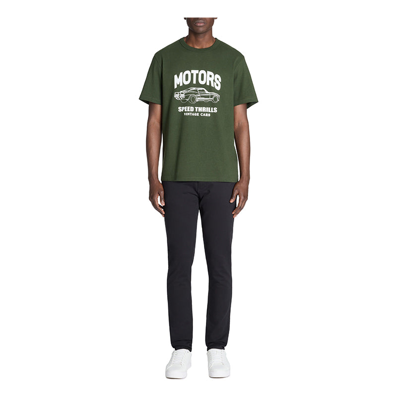 Boxy Round Neck T-Shirt 100% Cotton - Green