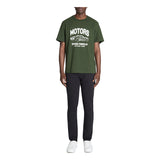 Boxy Round Neck T-Shirt 100% Cotton - Green