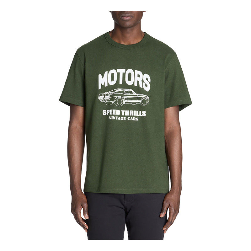 Boxy Round Neck T-Shirt 100% Cotton - Green