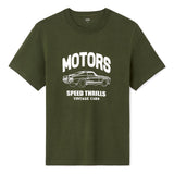 Boxy Round Neck T-Shirt 100% Cotton - Green