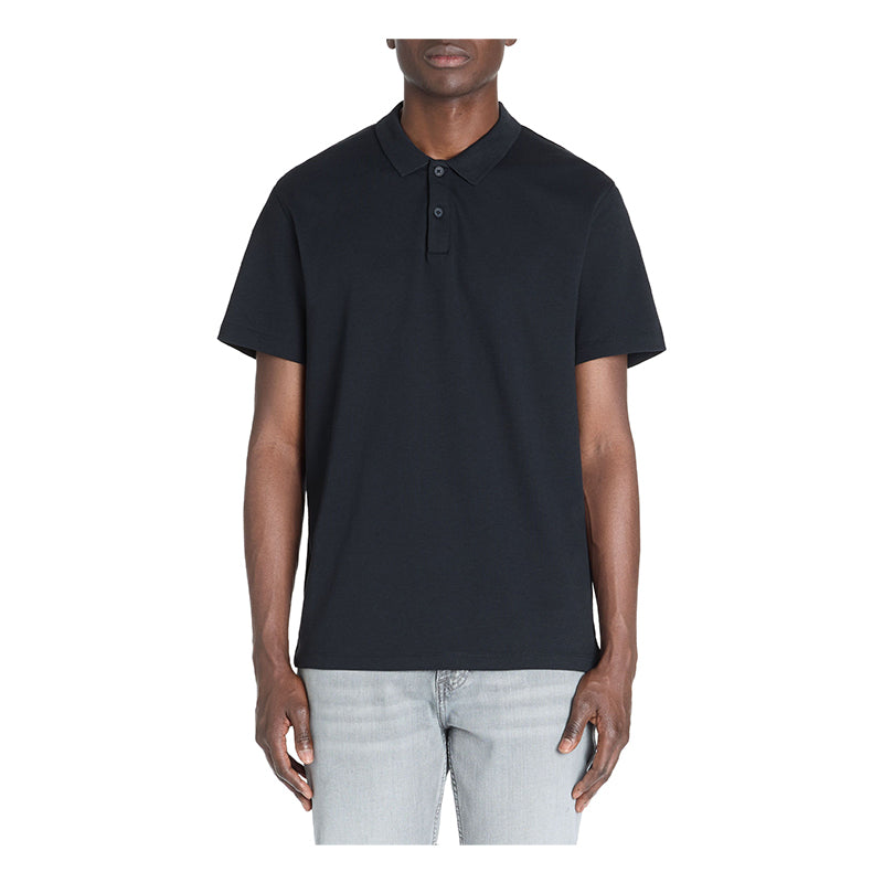 Regular Cotton Blend Polo Shirt - Navy