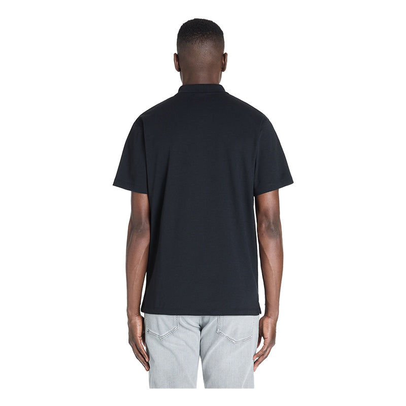 Regular Cotton Blend Polo Shirt - Navy