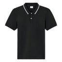 Slim Stretch Cotton Polo Shirt - Black