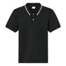 Slim Stretch Cotton Polo Shirt - Black