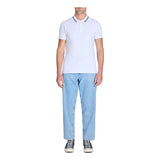 Slim Stretch Cotton Polo Shirt - White