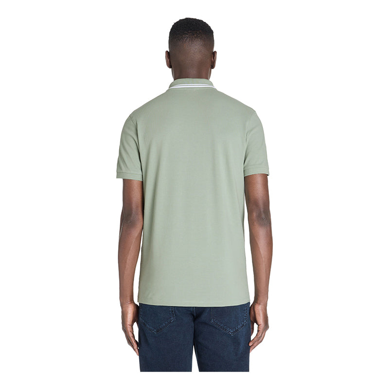 Slim Stretch Cotton Polo Shirt - Gray
