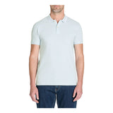 Slim Stretch Cotton Polo Shirt - Light Blue