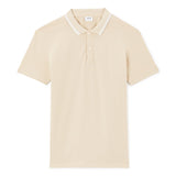 Slim Stretch Cotton Polo Shirt - Beige