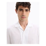 Regular Linen And Cotton Shirt - White