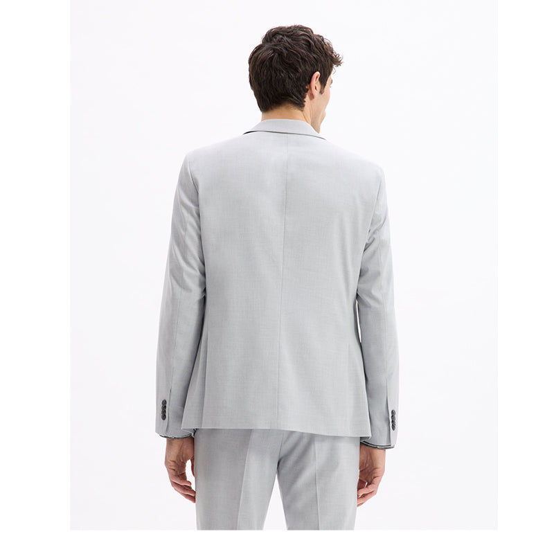 Slim Stretch Suit Jacket - Light Gray