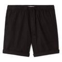 Linen And Cotton Bermuda Shorts - Black