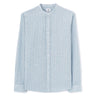 Regular Striped Linen And Cotton Shirt - Blue