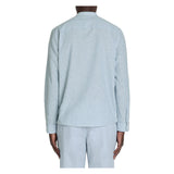 Regular Striped Linen And Cotton Shirt - Blue